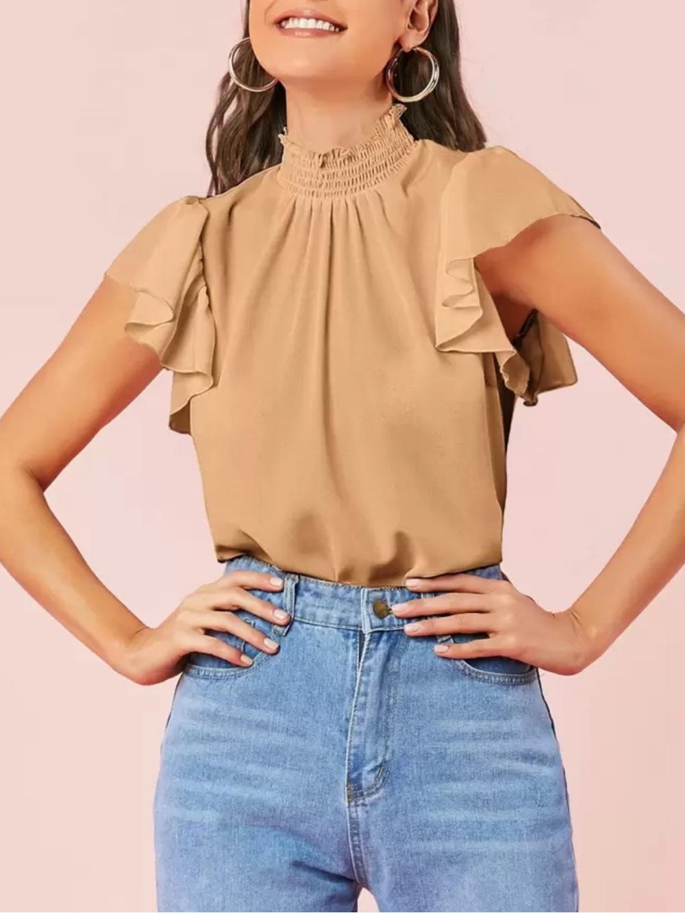 Ruffle Sleeve Blouse SHEIN